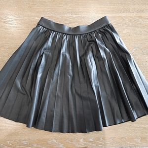 Zara kids black leather skirt